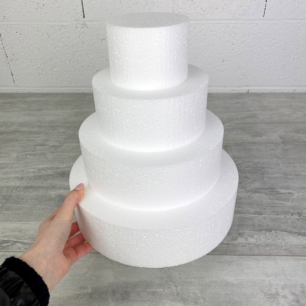 Pièce montée en Polystyrène, 28 cm de haut, Base Ø 25cm à 10cm, 4 étages wedding cake haute densité - Photo n°3