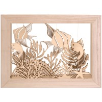 Formes en bois à décorer - Corail - Ombre - 11 pcs