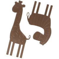 Dies de découpe et d'embossage - Safari - Zèbre/Girafe - 2 pcs