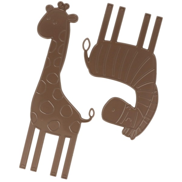 Dies de découpe et d'embossage - Safari - Zèbre/Girafe - 2 pcs - Photo n°1