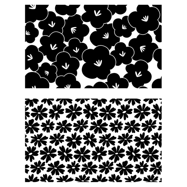 Tampon transparent Texture - Color Block - Fleurs - 8 x 14 cm - 2 pcs - Photo n°1