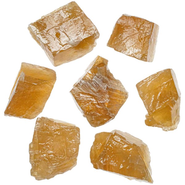 Pierres brutes calcite miel - 4 à 6 cm - Lot de 2. - Photo n°1
