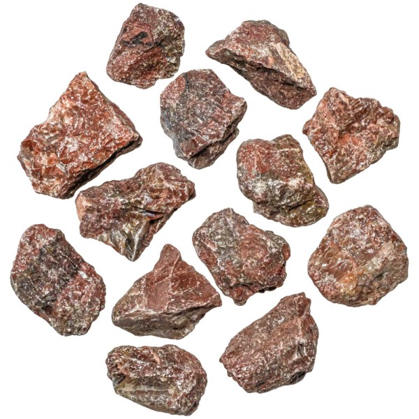 Pierres brutes calcite brun-rouge - 4 à 5 cm - 250 grammes. - Photo n°1