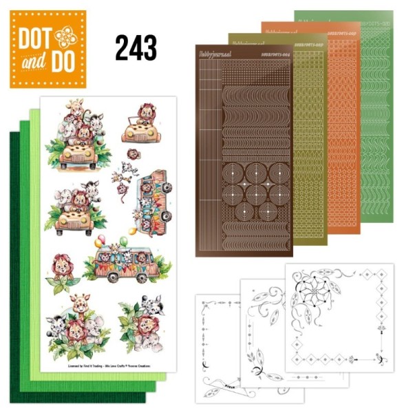 Dot and do 243 - kit Carte 3D - Jungle party - Photo n°1