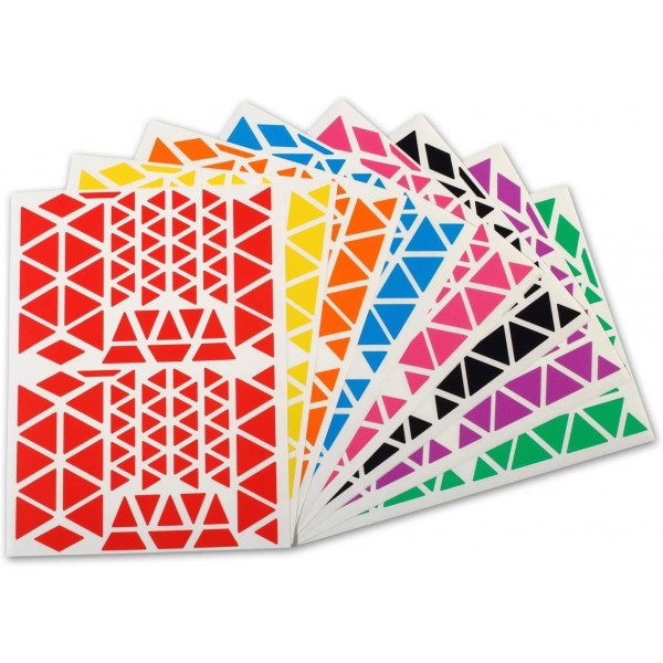 Gommettes - Forme triangle - Différentes couleurs et tailles - 10 feuilles - Apli Kids - Photo n°1