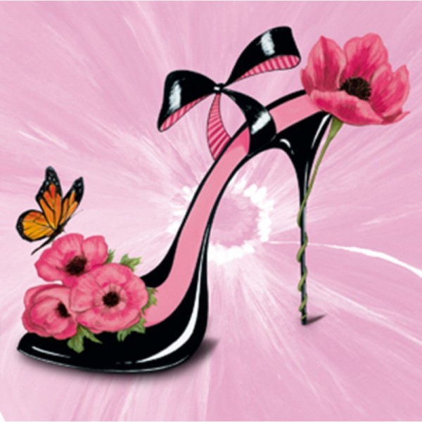 Image 3D - ncn 4968 - 30x30 - chaussure fleurie 2 - Photo n°1