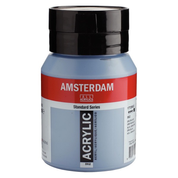 Pot peinture acrylique 500ml Amsterdam bleu grisâtre - Photo n°1