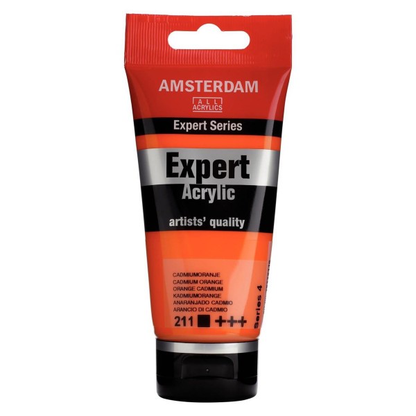 Tube de peinture acrylique - Orange de cadmium 211 - Expert Acrylic - Amsterdam - Photo n°1