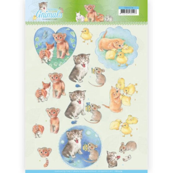 Carte 3D à découper - CD11274 - Young animals - Chatons - Jeanine's Art - Photo n°1