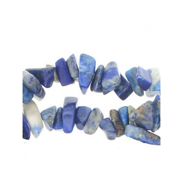 Fil de chips perles en Lapis Lazuli lazulis naturel - fil de 80cm - Photo n°2