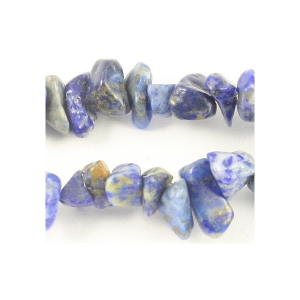 Fil de chips perles en Lapis Lazuli lazulis naturel - fil de 80cm - Photo n°3