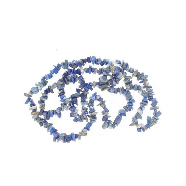 Fil de chips perles en Lapis Lazuli lazulis naturel - fil de 80cm - Photo n°4