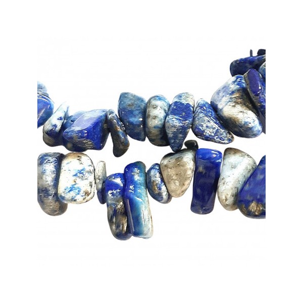 Fil de chips perles en Lapis Lazuli lazulis naturel - fil de 80cm - Photo n°1