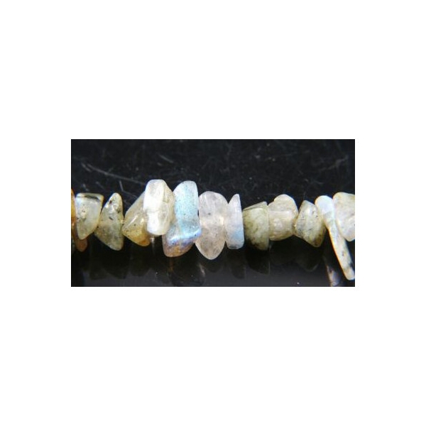 Fil de chips perles en Labradorite véritable - fil de 80cm - Photo n°3