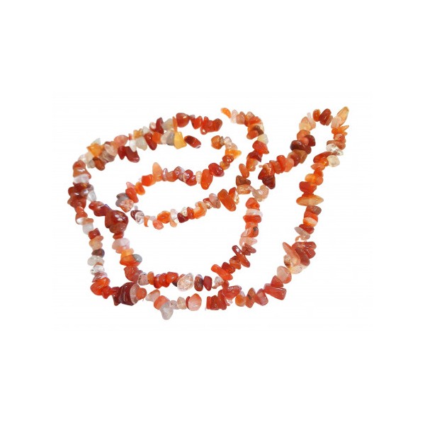 Fil de chips perles en Cormaline cornaline agate rouge - fil 80cm - Photo n°3