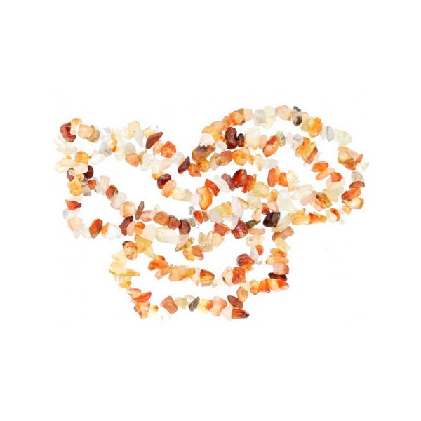 Fil de chips perles en Cormaline cornaline agate rouge - fil 80cm - Photo n°4