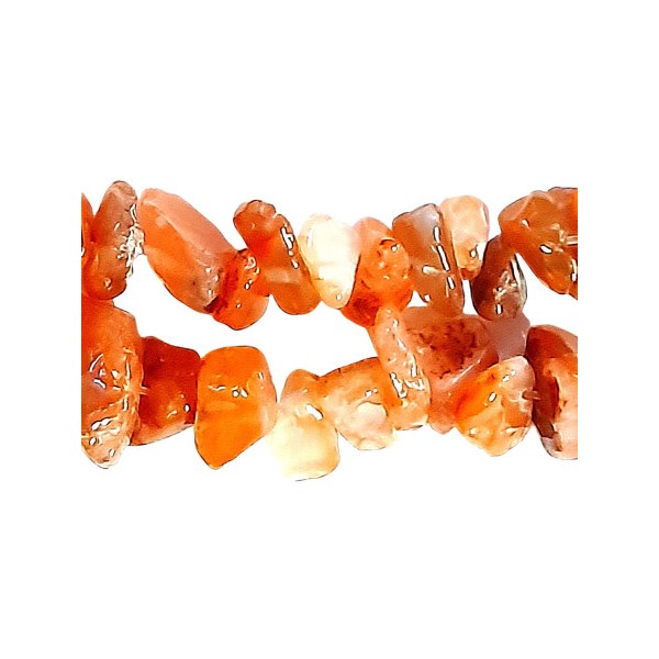 Fil de chips perles en Cormaline cornaline agate rouge - fil 80cm - Photo n°1