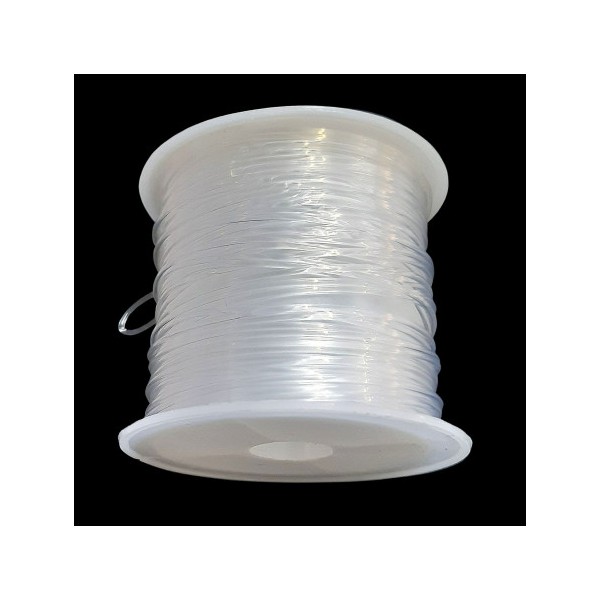 Rouleau bobine de 5 m de fil de pêche 1mm semi rigide en nylon cristal transparent - Photo n°1