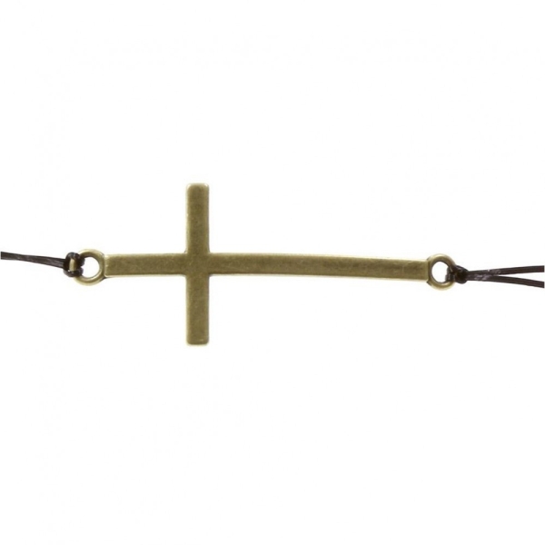 Accessoires création connecteurs bracelets croix (5 pièces) Bronze - Photo n°2