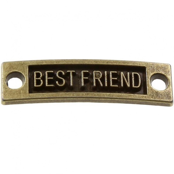 Accessoires création connecteur plaques best friend (5 pièces) Bronze - Photo n°1