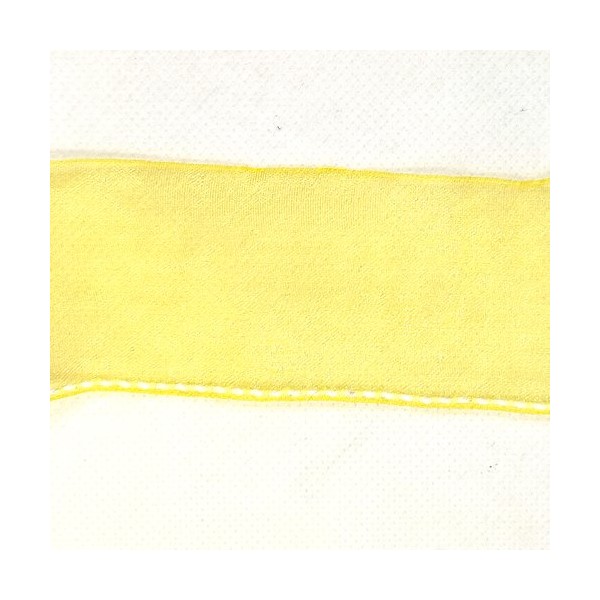 5M de ruban en organza blanc et jaune - 42mm - Photo n°1