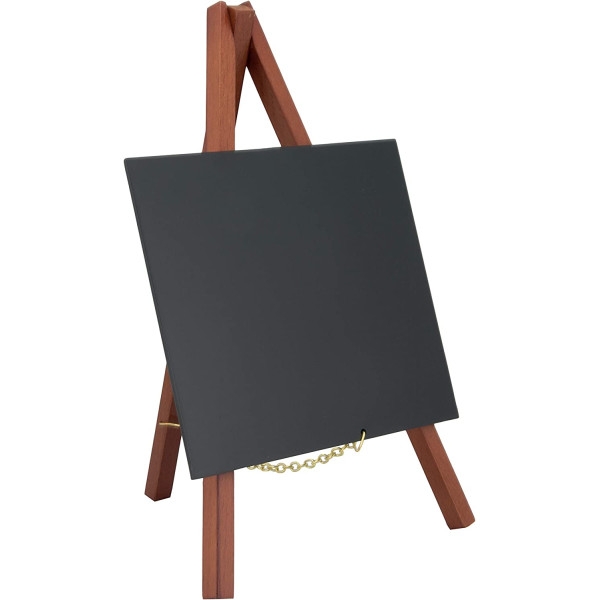 Mini chevalet en bois - Ardoise noire - 24x15cm - Menu - Décoration de table - Photo n°1