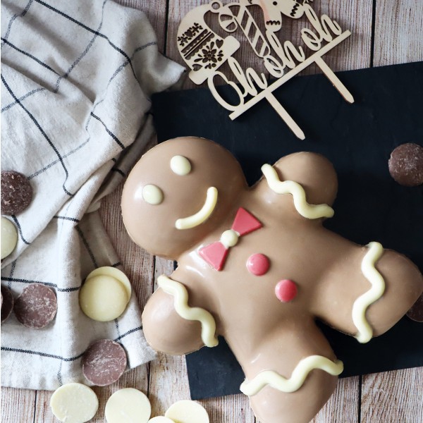 Moule 3D pour chocolat - Bonhomme pain d'épices - 18 x 15,9 x 6 cm - Photo n°2