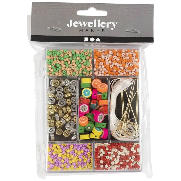 Kit DIY bijoux - Perles - Mélange de fruits - Couleurs vives - Photo n°3