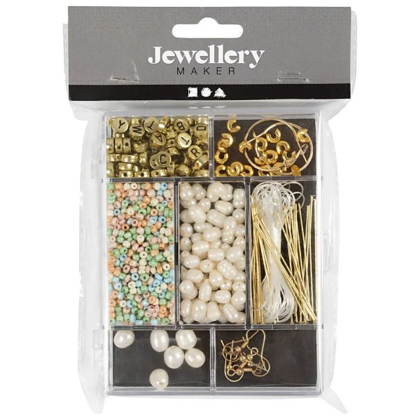 Kit DIY bijoux - Mix créatif - Perles d'eau douce - Couleurs pastels - Photo n°3