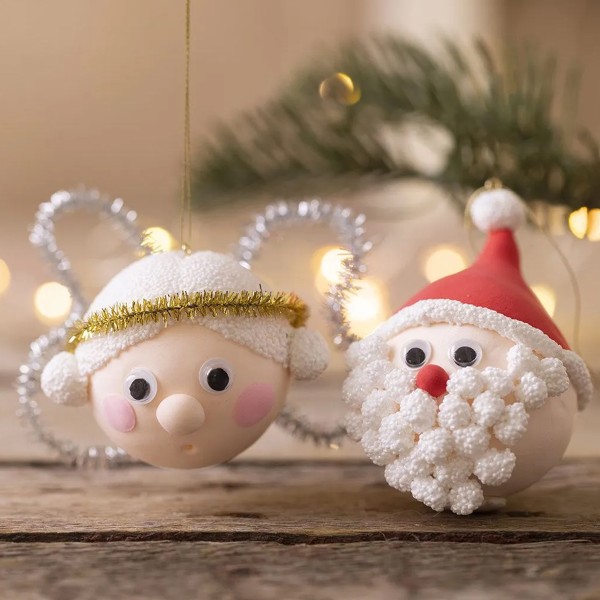 Forme en polystyrène : 10 boules de 5 cm – Le rêve de Noël
