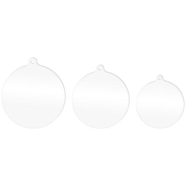 Formes en acrylique - Boules de Noël - Rondes - 6 à 8 cm - 3 pcs - Photo n°1