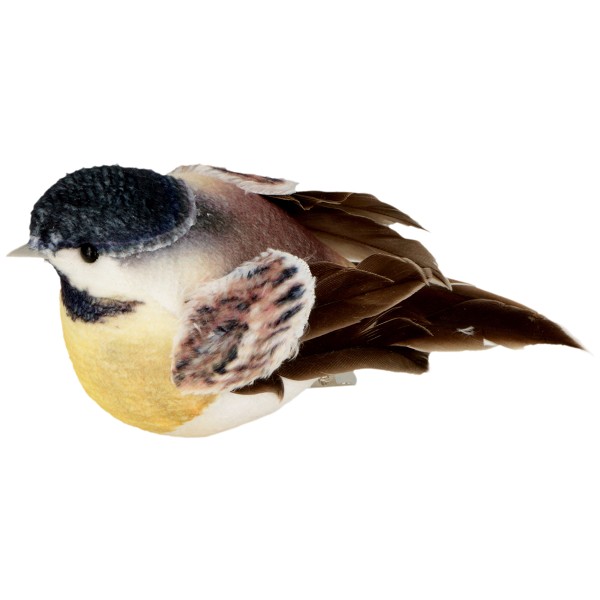 Oiseaux sur pinces - Mésanges jaunes - 4,5 x 9 x 5 cm - 6 pcs - Photo n°3