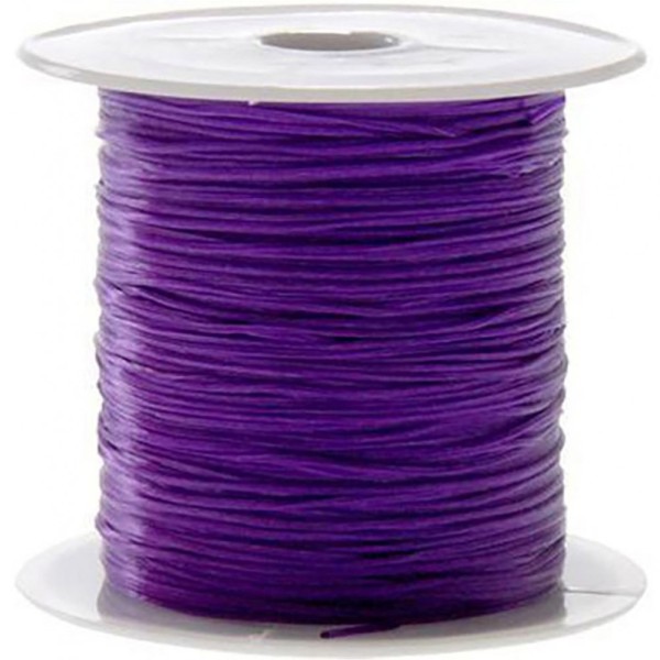 Accessoires création fil nylon élastique 0,8 mm en bobine (11 mètres) Violet - Photo n°1