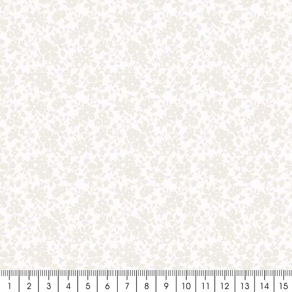 Tissu Liberty Coton - Lasenby - Silhouette White on White - Vendu par 10 cm - Photo n°3