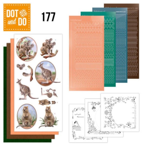 Dot and do 177 - kit Carte 3D - koalas et Kangourou - Photo n°1