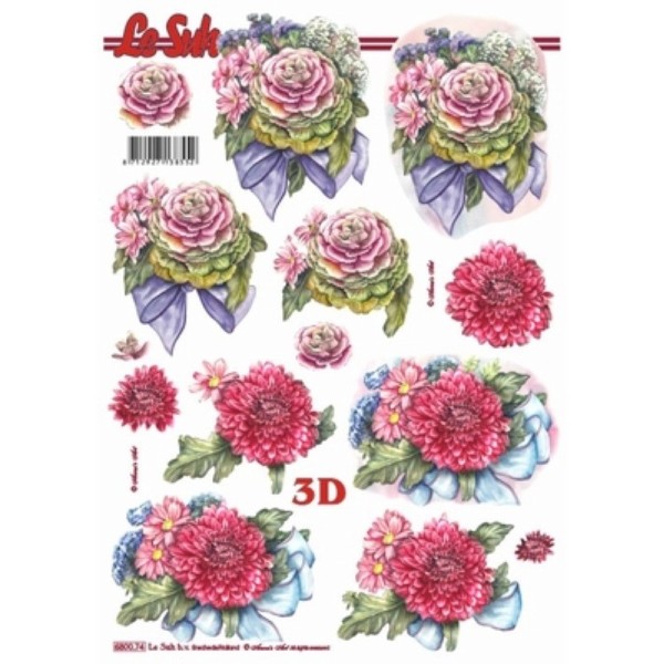 Carte 3D prédéc. - 680074 - bouquets de fleurs - Photo n°1