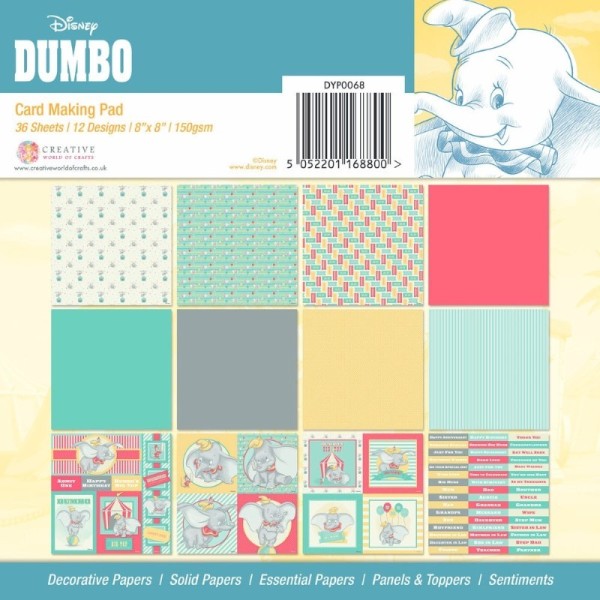 Pack 36 papiers 20x20 cm - Dumbo - DYP0068 - Photo n°1