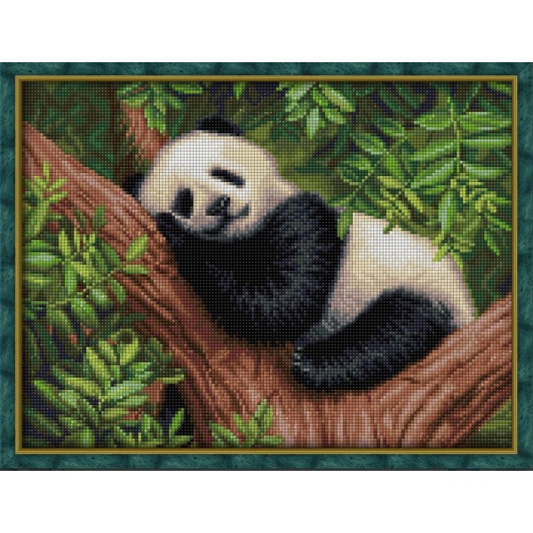 Kit de peinture diamant Panda endormi 40*30 cm AM1826 - Photo n°2