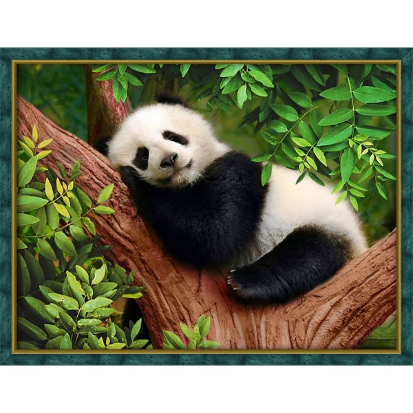 Kit de peinture diamant Panda endormi 40*30 cm AM1826 - Photo n°1