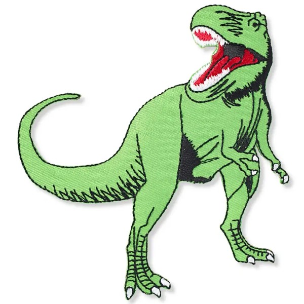 Ecusson brodé thermocollant - Dinosaure T-Rex - 11 x 10,5 cm - 1 pc - Photo n°1