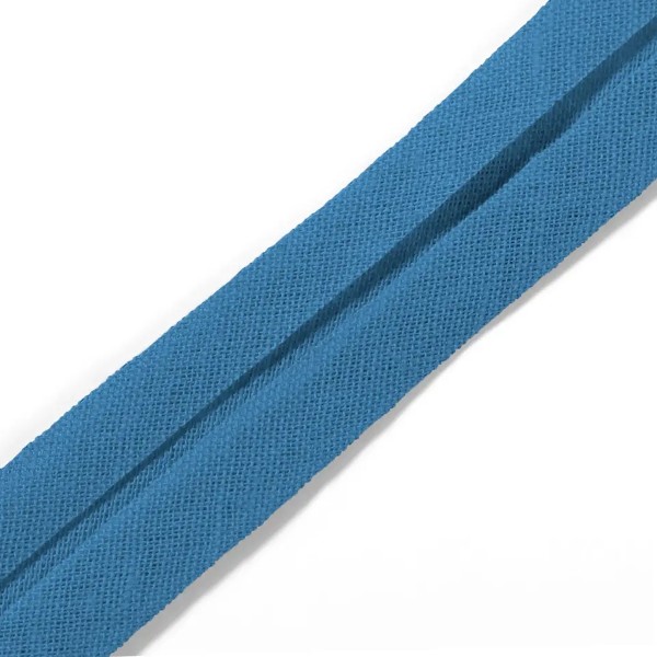 Biais replié coton - 40/20 mm - Bleu clair - 3,5 m - Photo n°1