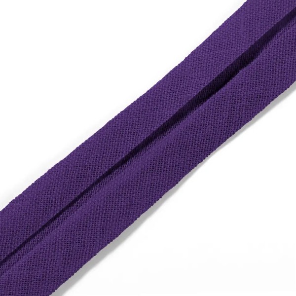 Biais replié coton - 40/20 mm - Violet - 3,5 m - Photo n°1
