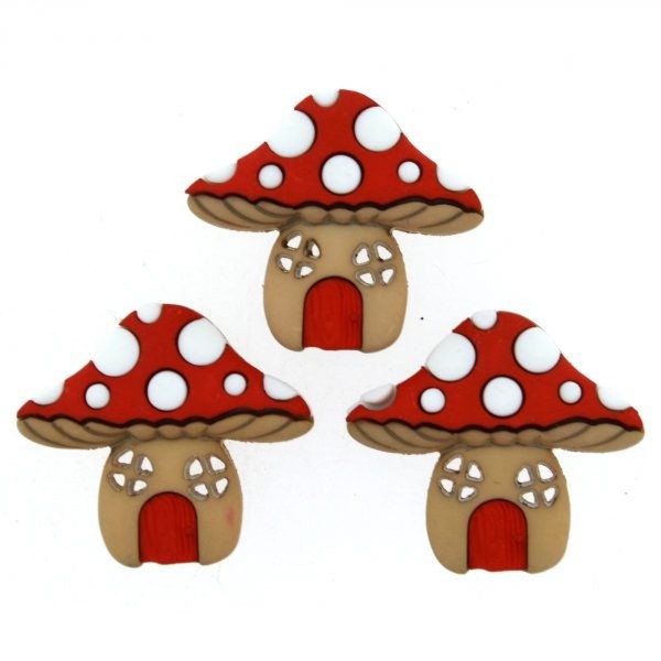 Boutons Dress It Up Mushroom Houses - Champignon Boutons 3D - Photo n°1