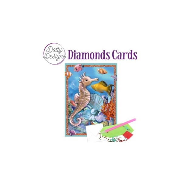 Carte Broderie Diamant - Hippocampe - DDDC1124 - Photo n°1