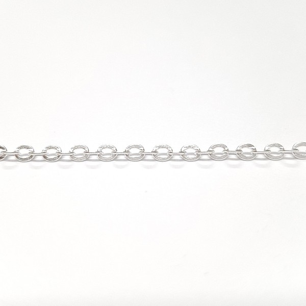 Accessoires création chaine ronde à maillons croisés 2,5 x 2 mm (1 mètre) Argenté - Photo n°1