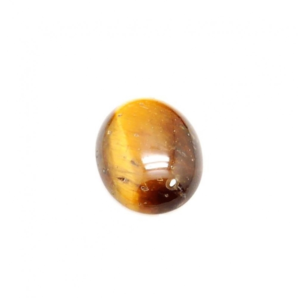 Perles pierre semi précieuse oeil de tigre 16 x 12 mm (1 pièce) Marron - Photo n°1