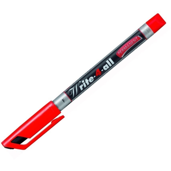 Marqueur permanent Write-4-all, F, rouge - Photo n°1