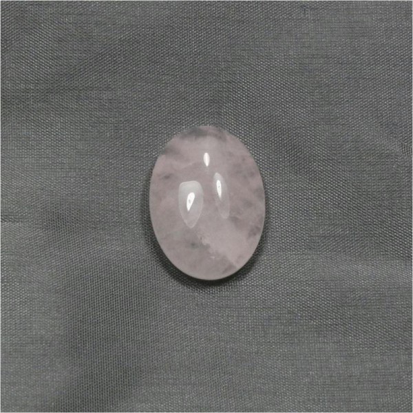 Perles pierre semi précieuse quartz rose ovale 25 x 18 (1 pièce) Rose - Photo n°1