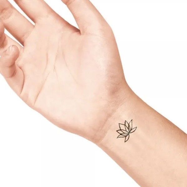 Tampon tatouage temporaire LaDot - Fleur de lotus 46 - 3 cm - Photo n°3