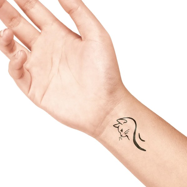 Tampon tatouage temporaire LaDot - Chat 180 - 4 x 6 cm - Photo n°3